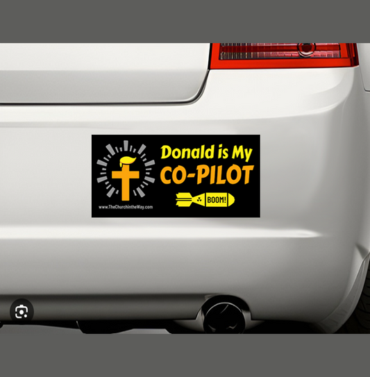 Donald is My Co-Pilot  Sticker Black